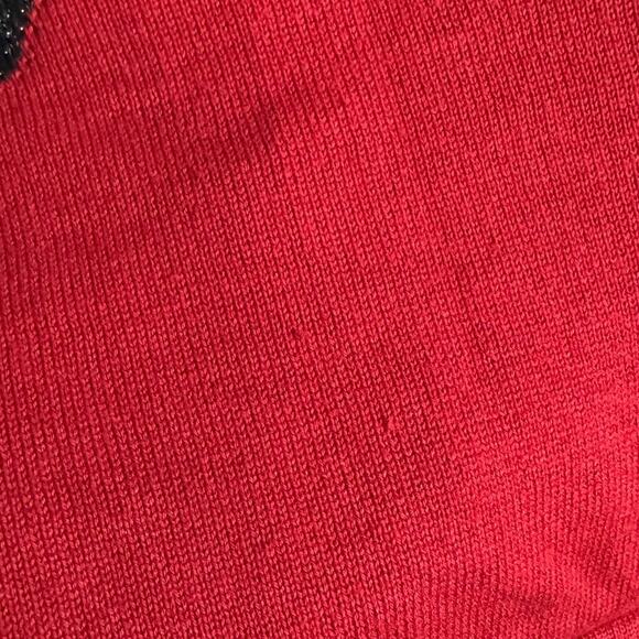BOB MACKIE Wearable Art Red Long Sleeve Sweater SZ XL - Picture 6 of 8